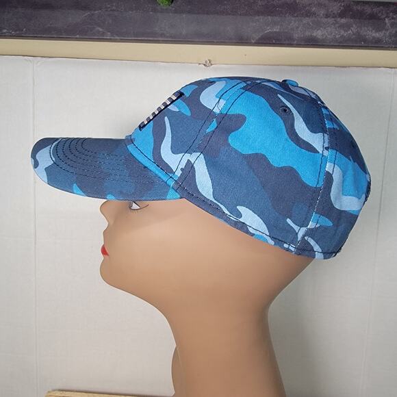 Academy Sports & Outdoors Blue Camo w/ American Flag Adjustable Ball Cap - Picture 3 of 7